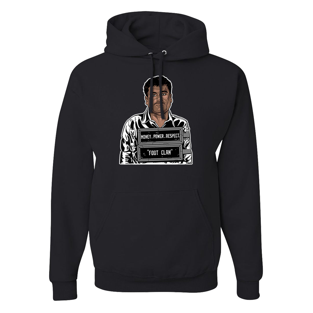 Homage Split Black White Low 1s Hoodie | El Chapo Illustration, Black