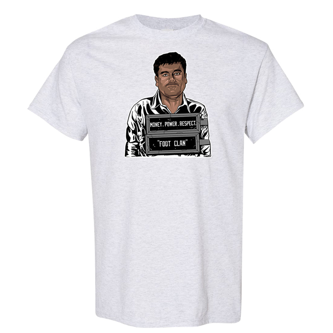 Homage Split Black White Low 1s T Shirt | El Chapo Illustration, Ash