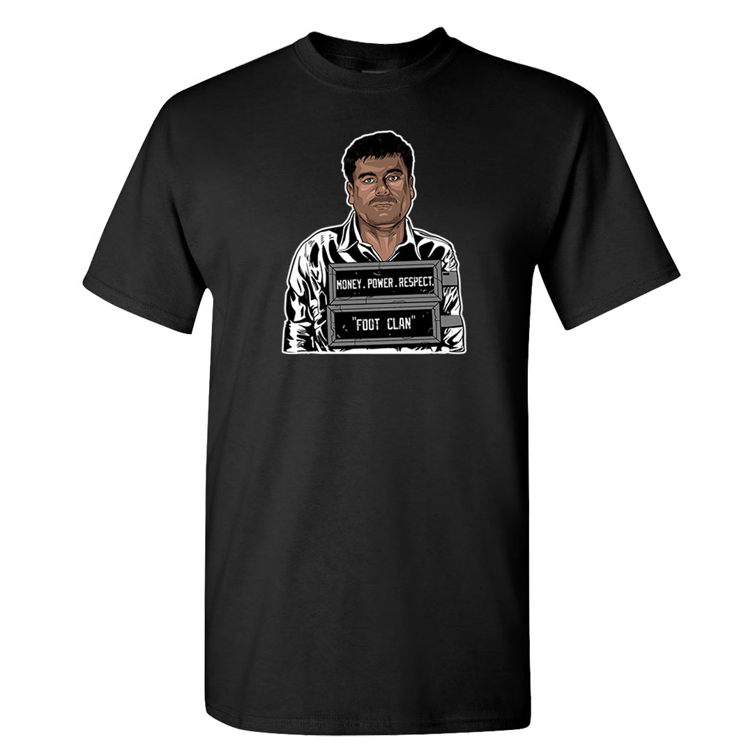 Homage Split Black White Low 1s T Shirt | El Chapo Illustration, Black