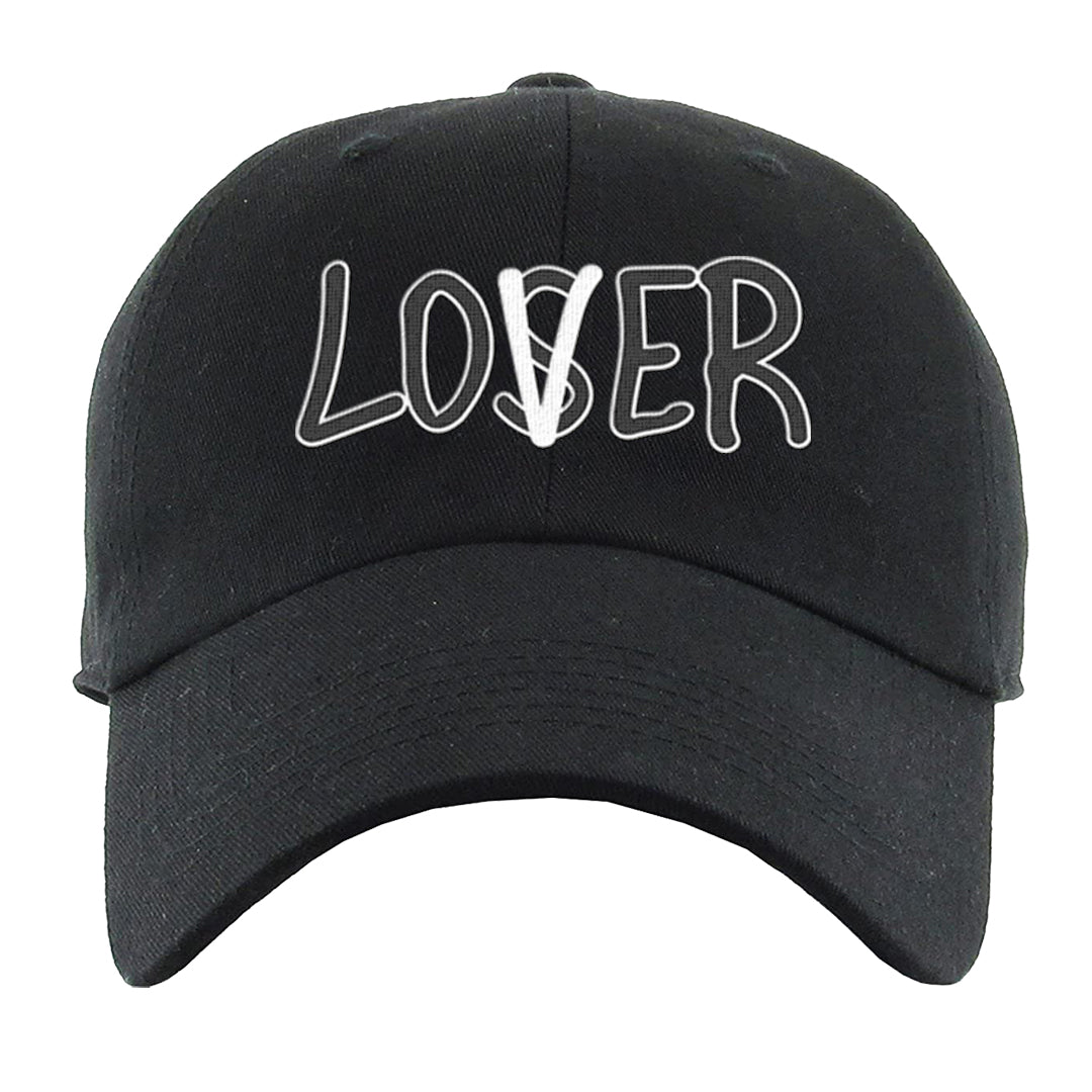 Homage Split Black White Low 1s Dad Hat | Lover, Black