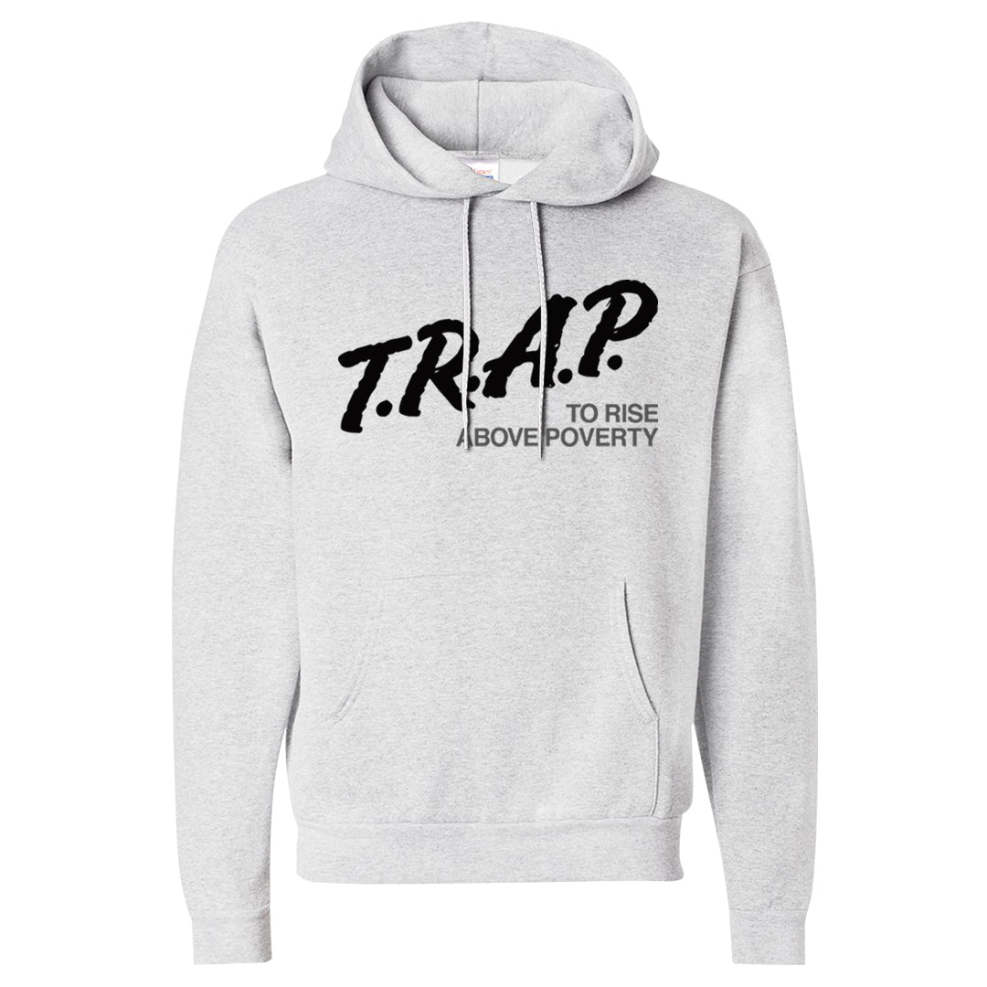 Homage Split Black White Low 1s Hoodie | Trap To Rise Above Poverty, Ash