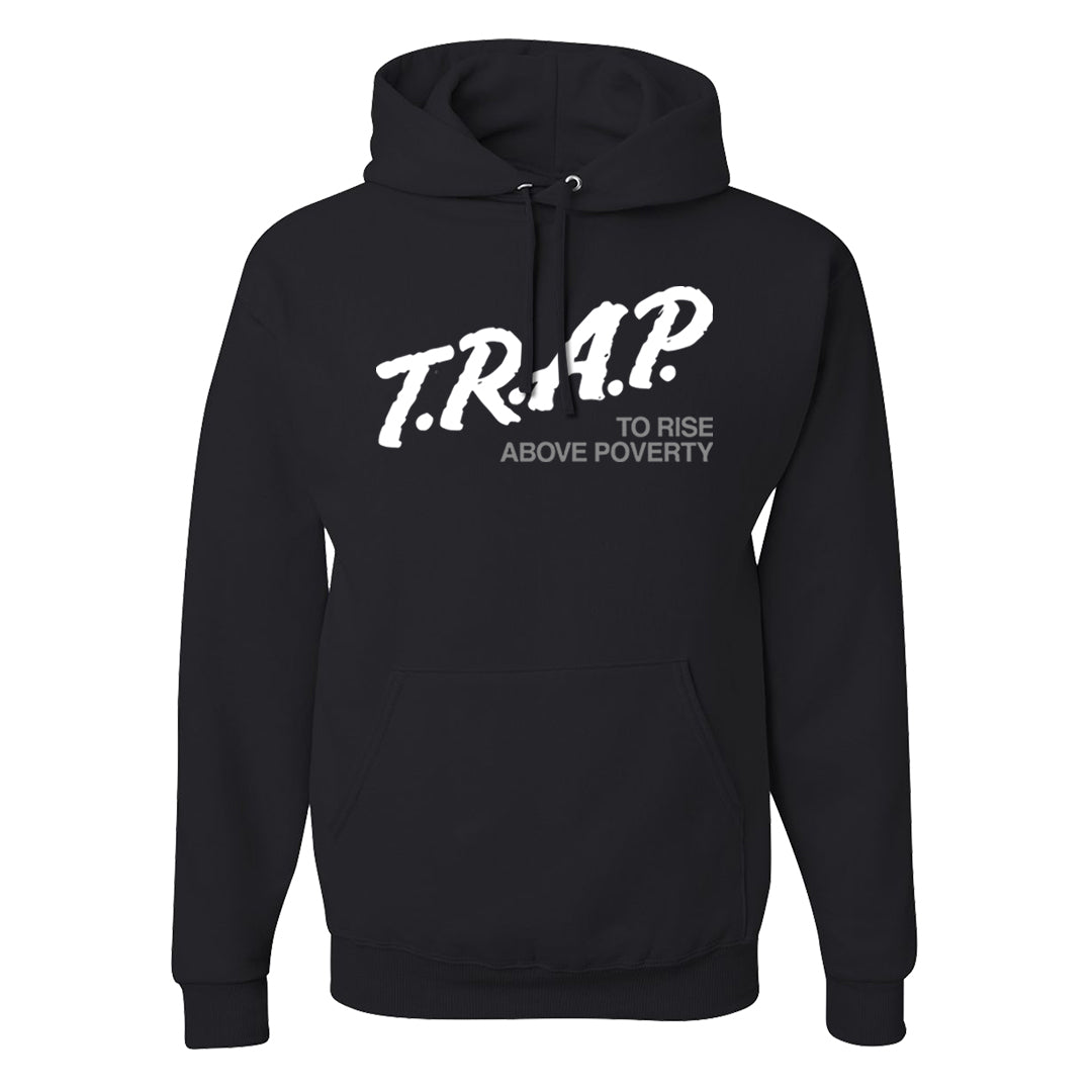 Homage Split Black White Low 1s Hoodie | Trap To Rise Above Poverty, Black