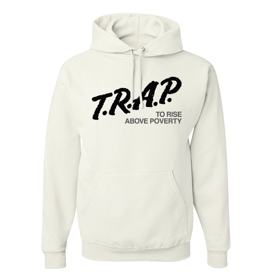 Homage Split Black White Low 1s Hoodie | Trap To Rise Above Poverty, White