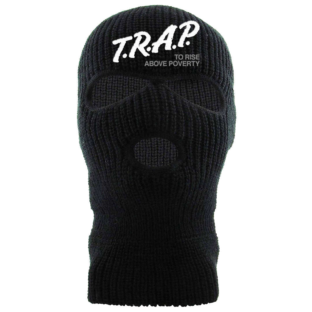 Homage Split Black White Low 1s Ski Mask | Trap To Rise Above Poverty, Black