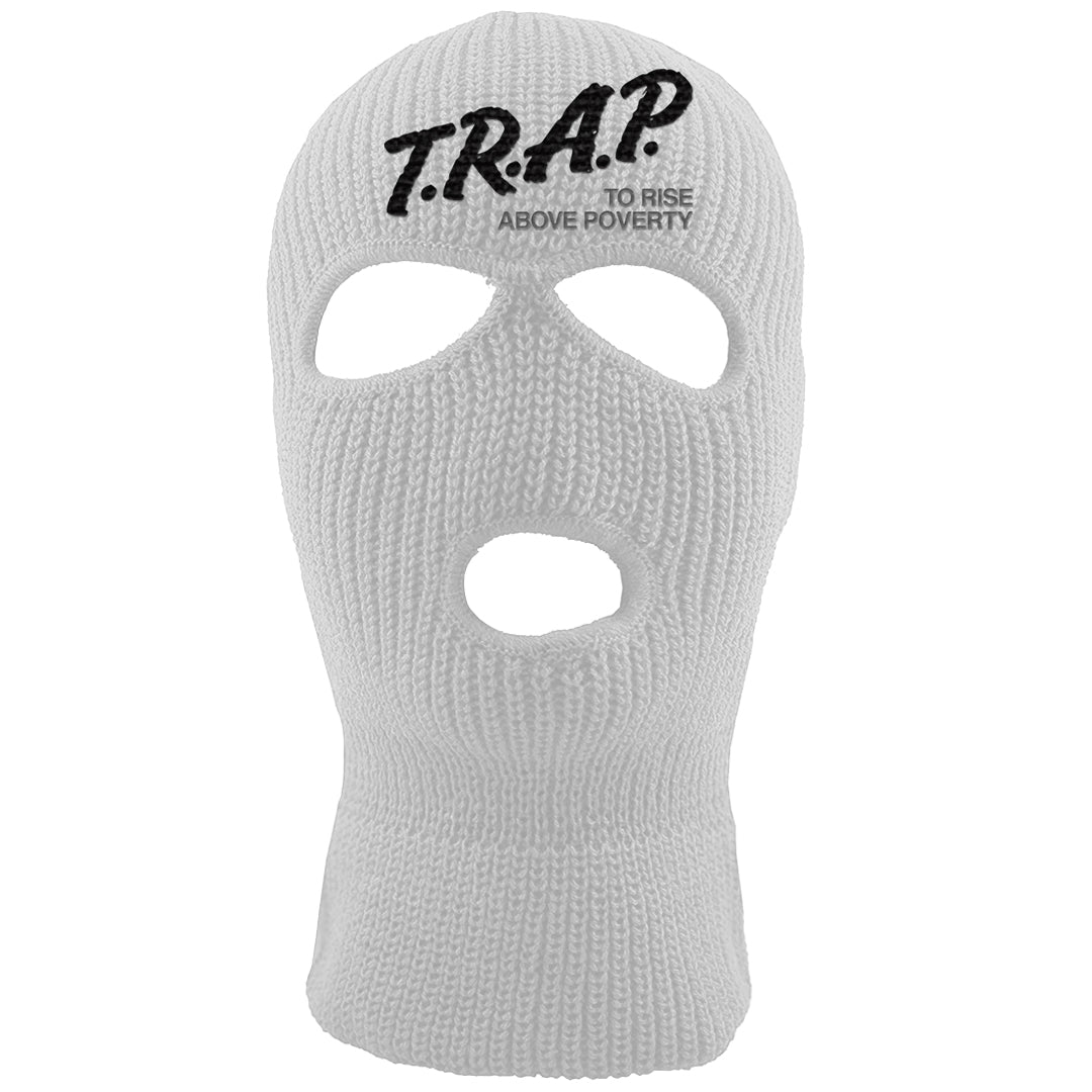 Homage Split Black White Low 1s Ski Mask | Trap To Rise Above Poverty, White