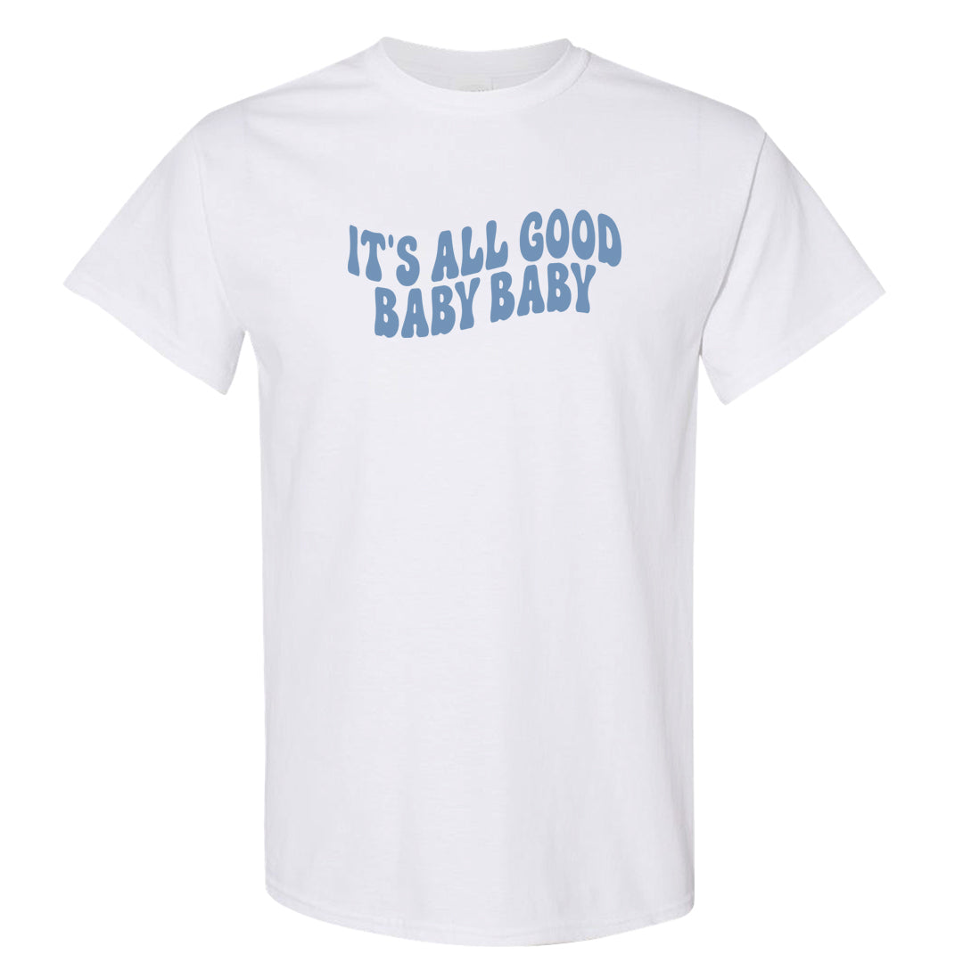 Ice Blue Low 1s T Shirt | All Good Baby, White