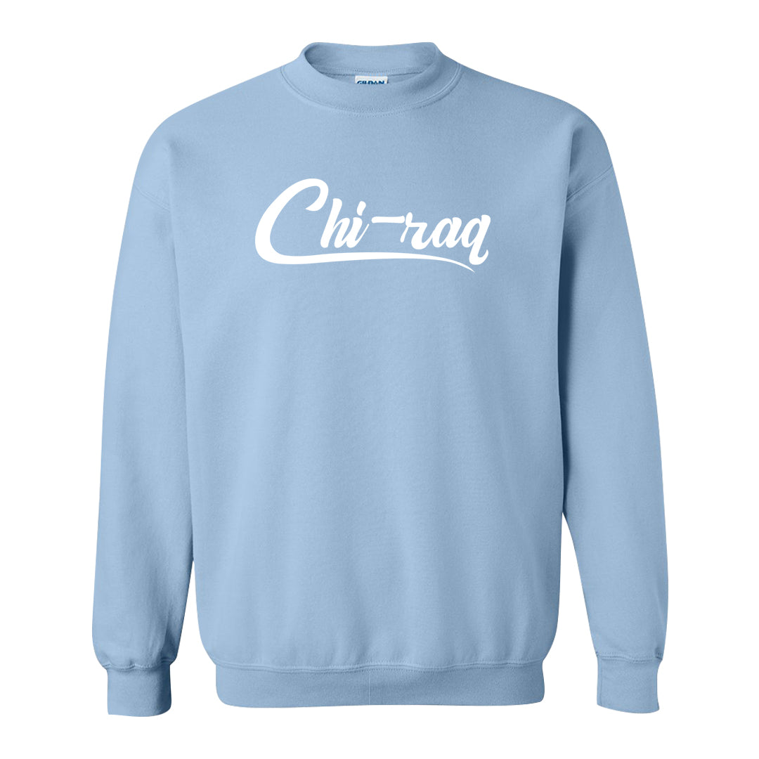 Ice Blue Low 1s Crewneck Sweatshirt | Chiraq, Light Blue