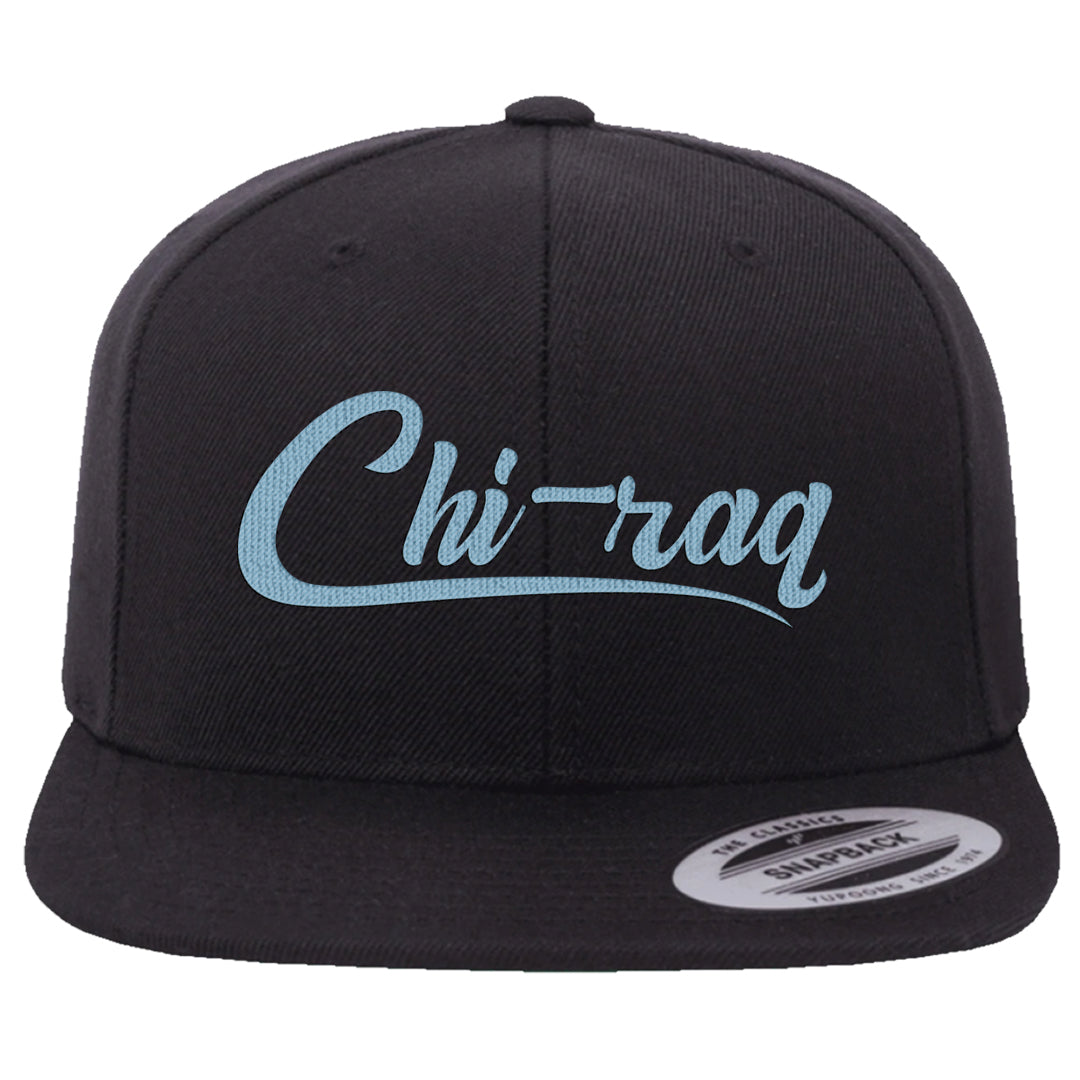 Ice Blue Low 1s Snapback Hat | Chiraq, Black