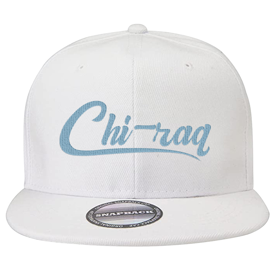 Ice Blue Low 1s Snapback Hat | Chiraq, White