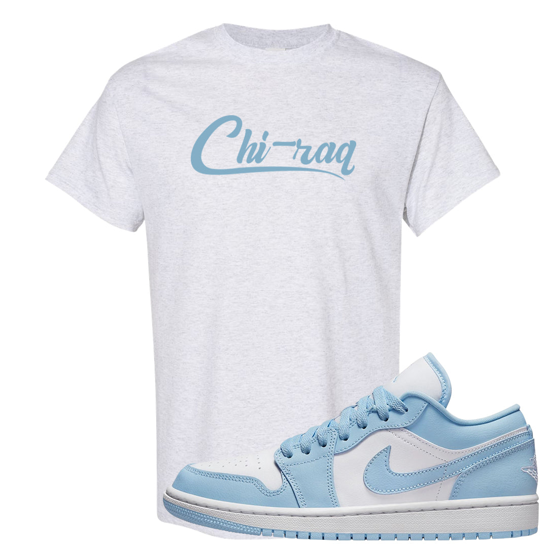 Ice Blue Low 1s T Shirt | Chiraq, Ash