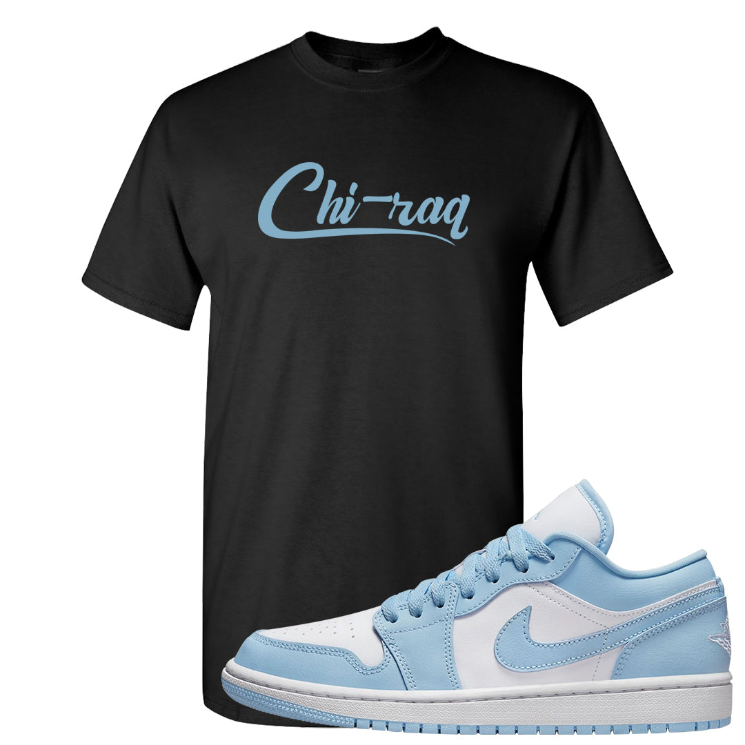 Ice Blue Low 1s T Shirt | Chiraq, Black