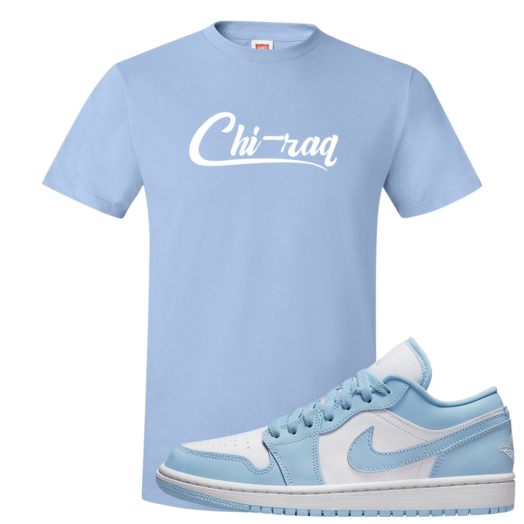 Ice Blue Low 1s T Shirt | Chiraq, Light Blue