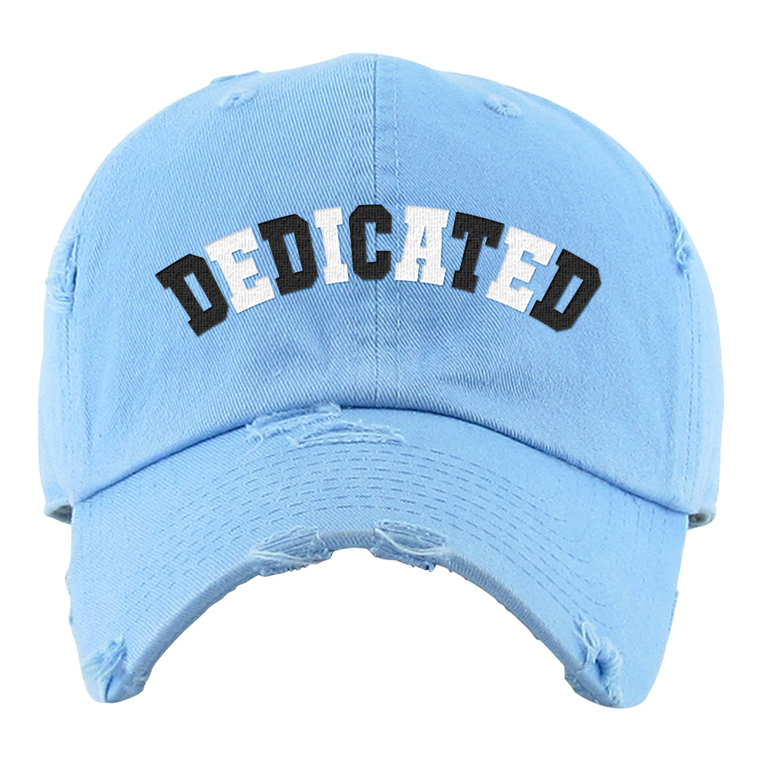 Ice Blue Low 1s Distressed Dad Hat | Dedicated, Sky Blue