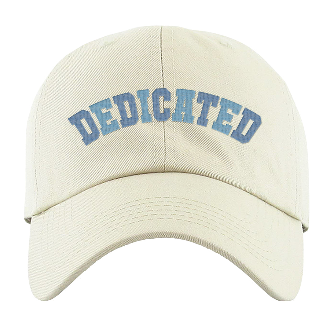Ice Blue Low 1s Dad Hat | Dedicated, White