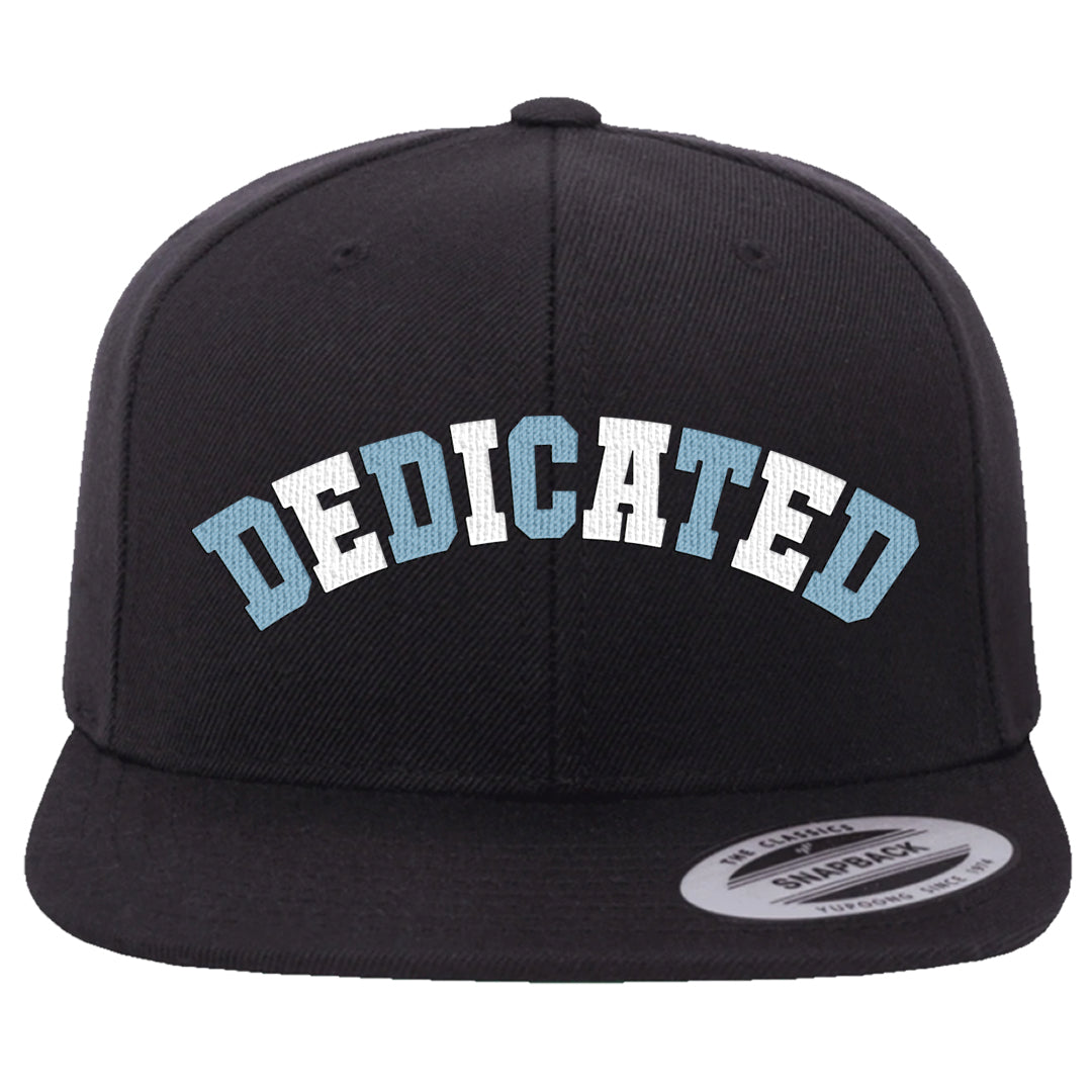 Ice Blue Low 1s Snapback Hat | Dedicated, Black