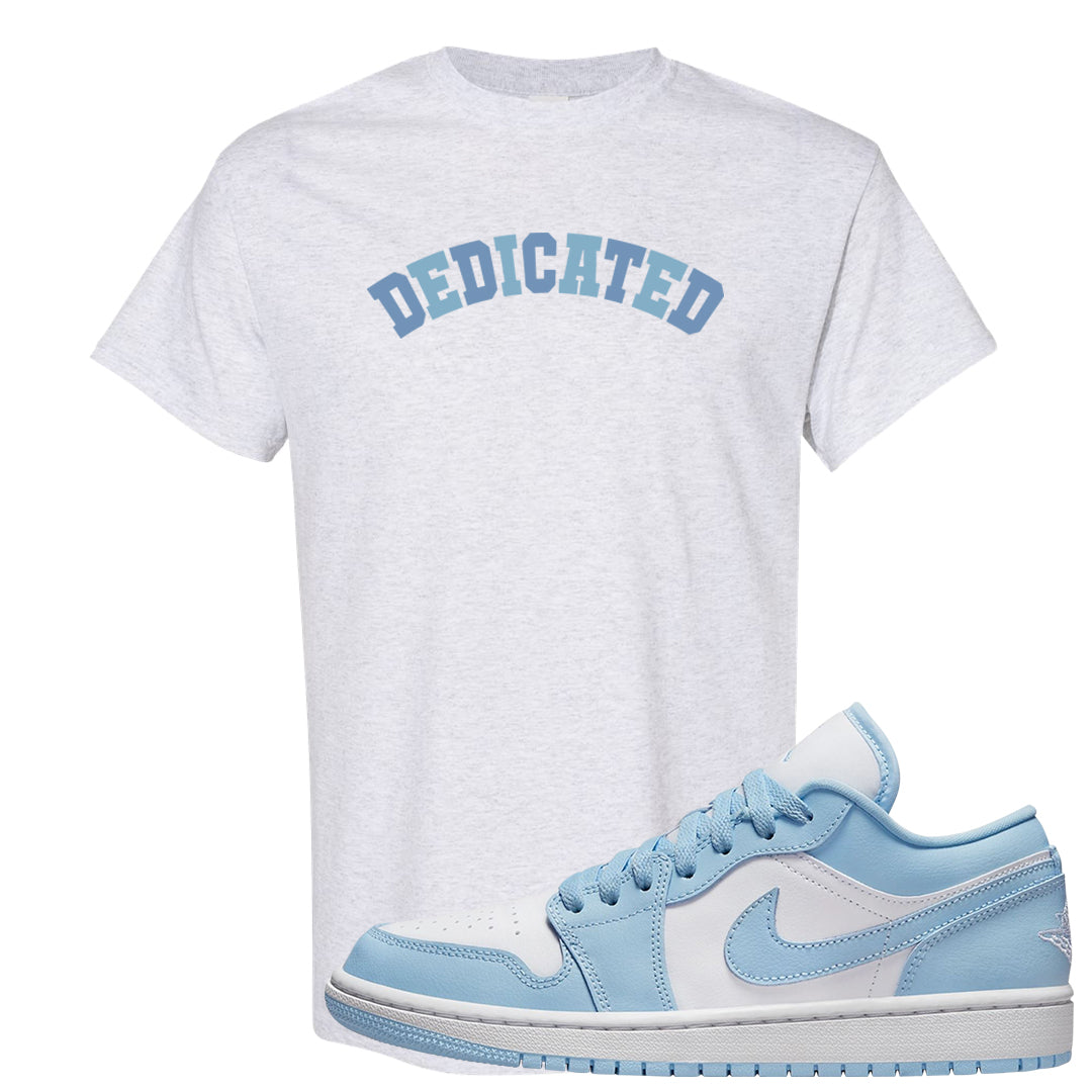 Ice Blue Low 1s T Shirt | Dedicated, Ash