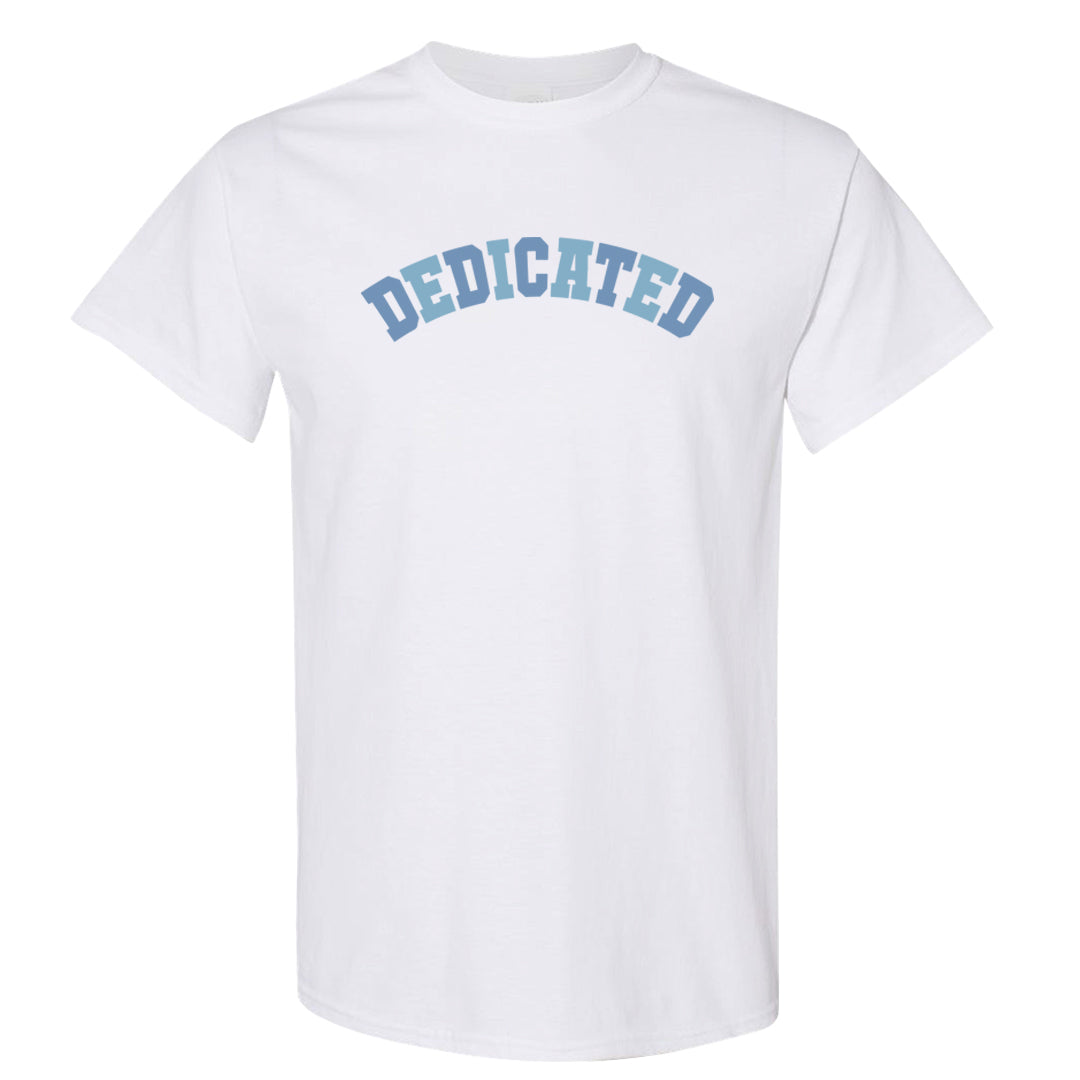 Ice Blue Low 1s T Shirt | Dedicated, White
