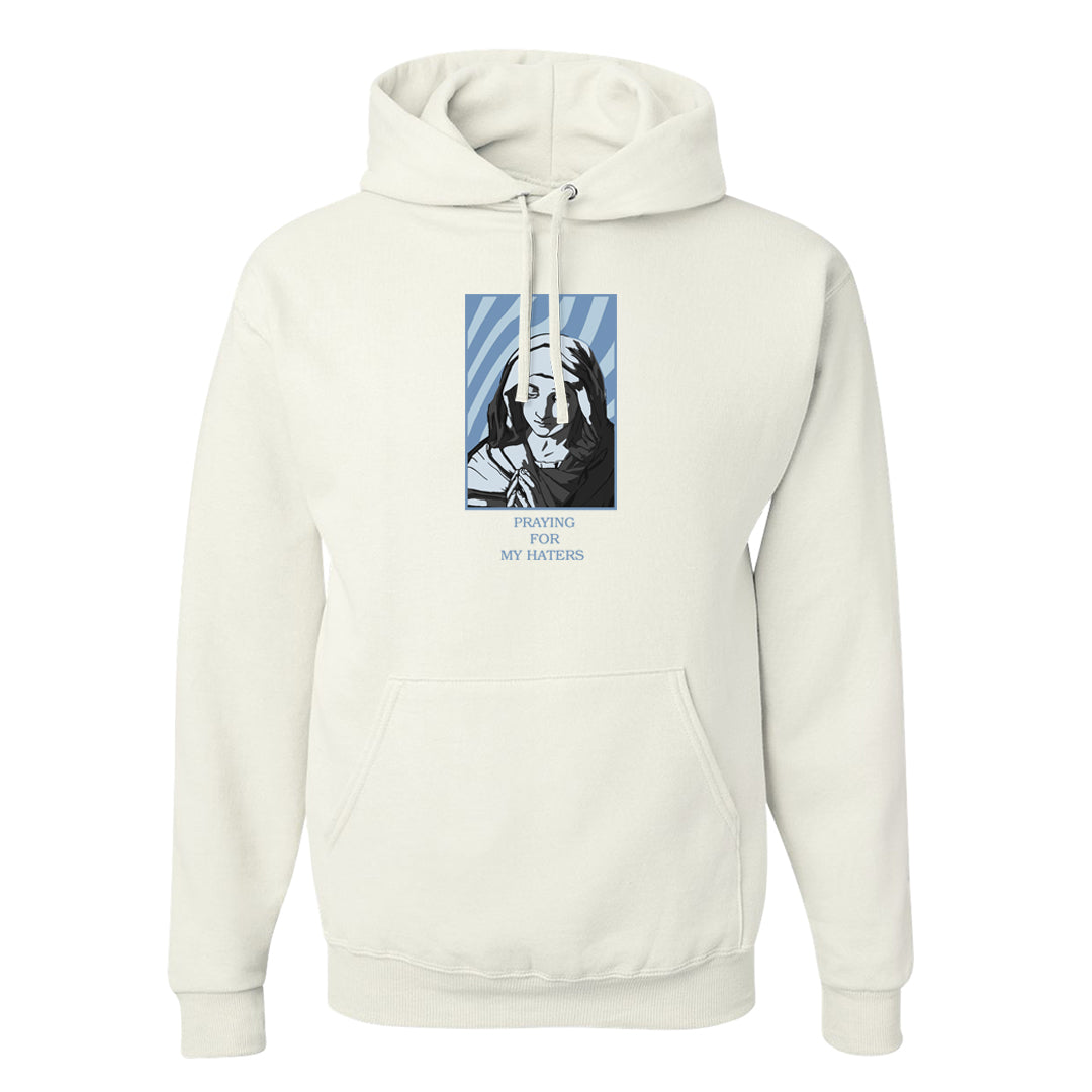 Ice Blue Low 1s Hoodie | God Told Me, White