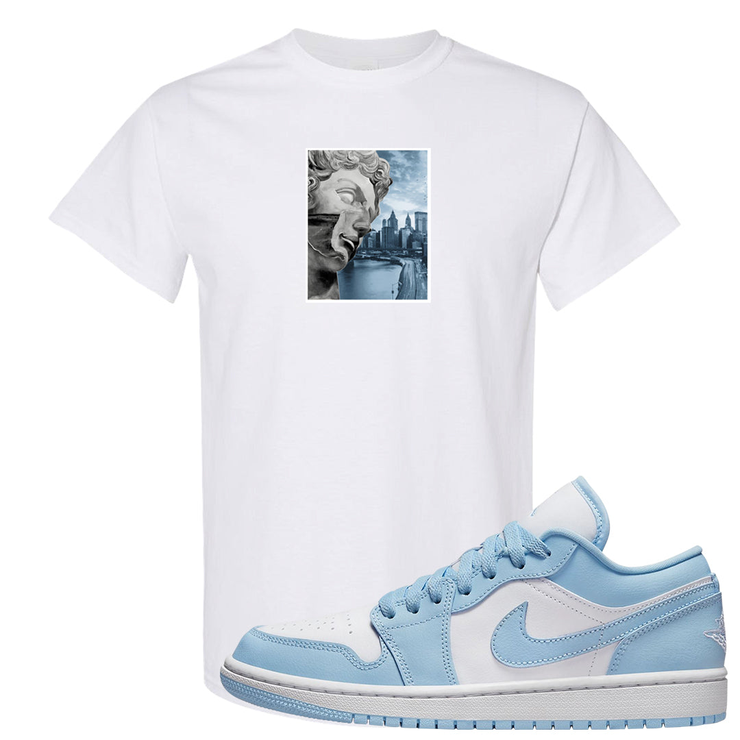 Ice Blue Low 1s T Shirt | Miguel, White