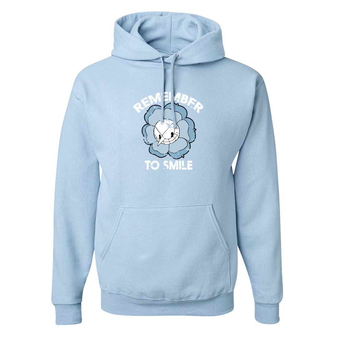 Ice Blue Low 1s Hoodie | Remember To Smile, Light Blue
