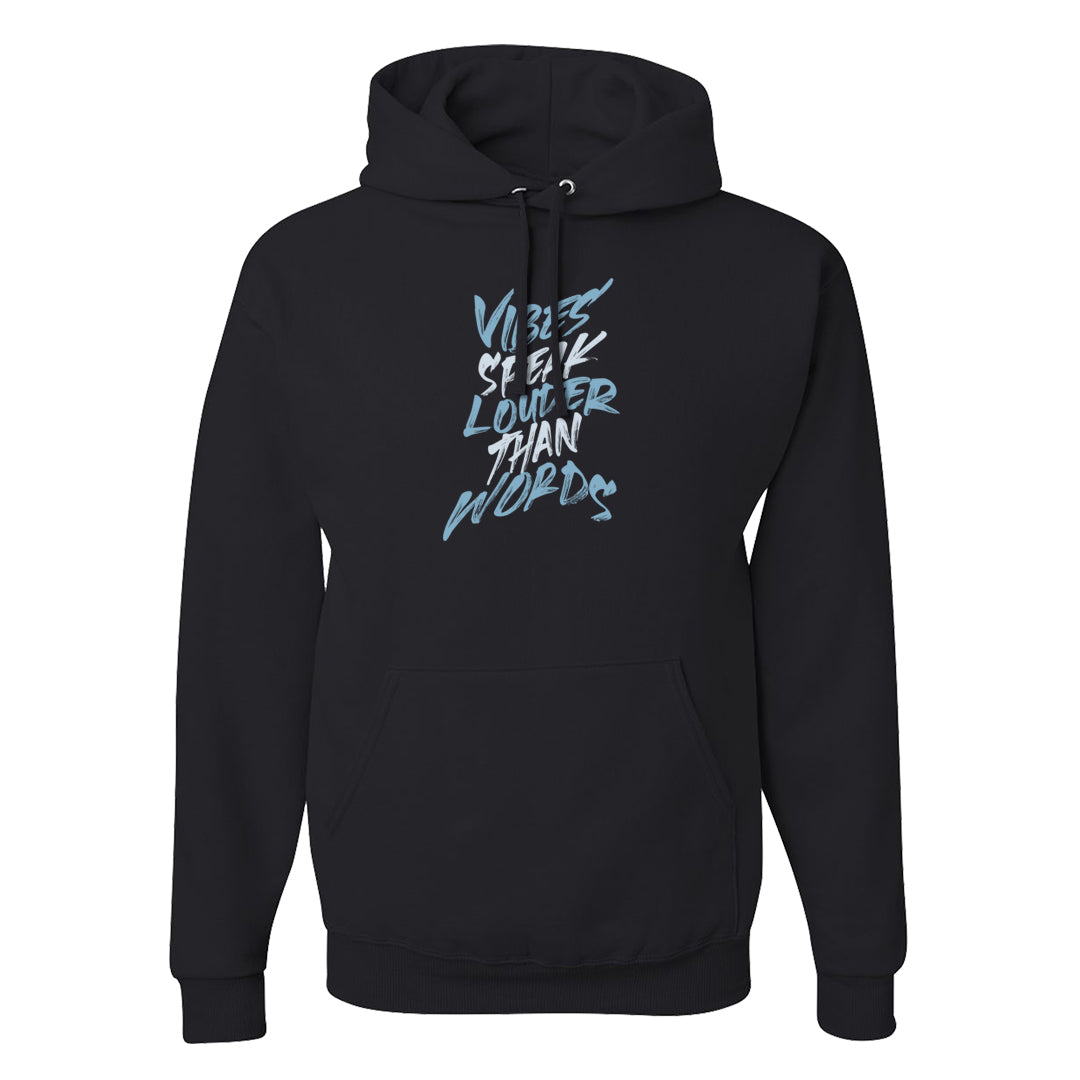 Ice Blue Low 1s Hoodie | Vibes Speak Louder Than Words, Black