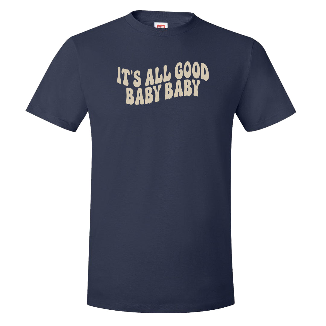 Navy Egg Shell Dark Gum Low 1s T Shirt | All Good Baby, Navy