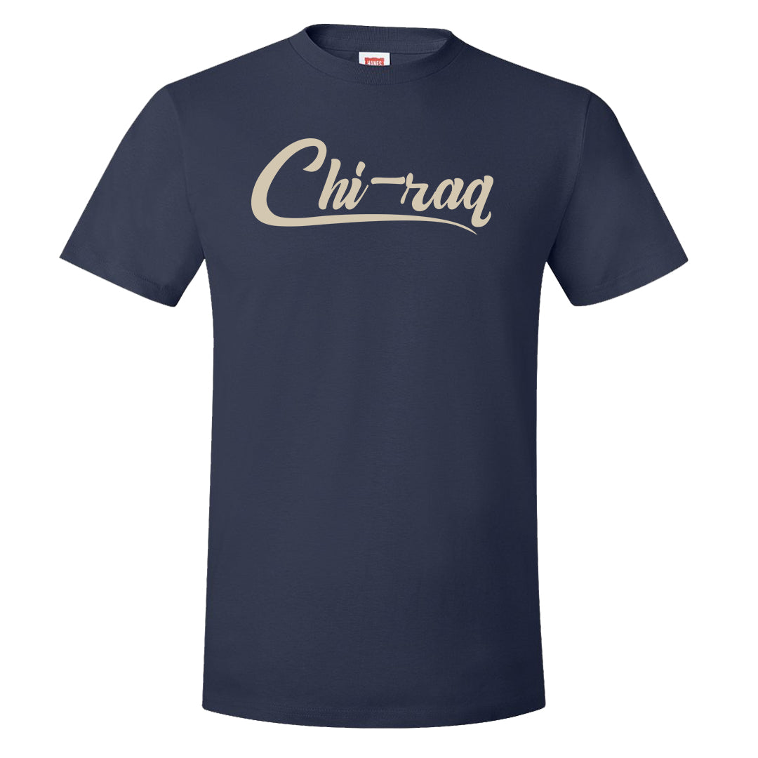 Navy Egg Shell Dark Gum Low 1s T Shirt | Chiraq, Navy