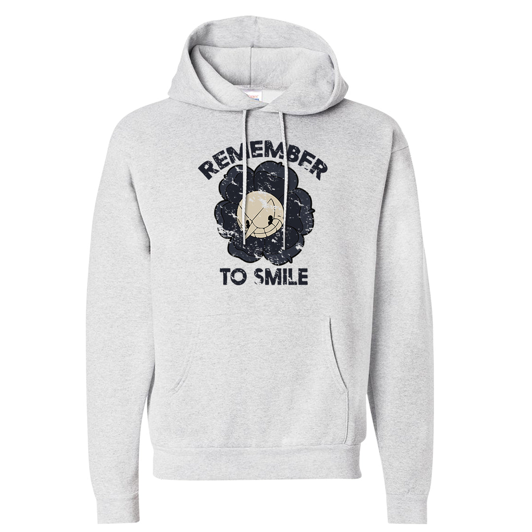 Navy Egg Shell Dark Gum Low 1s Hoodie | Remember To Smile, Ash