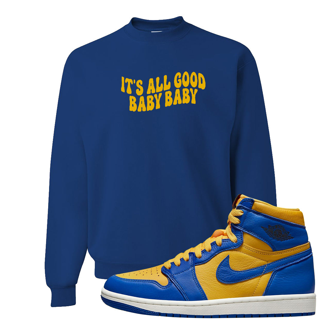 Laney 1s Crewneck Sweatshirt | All Good Baby, Royal