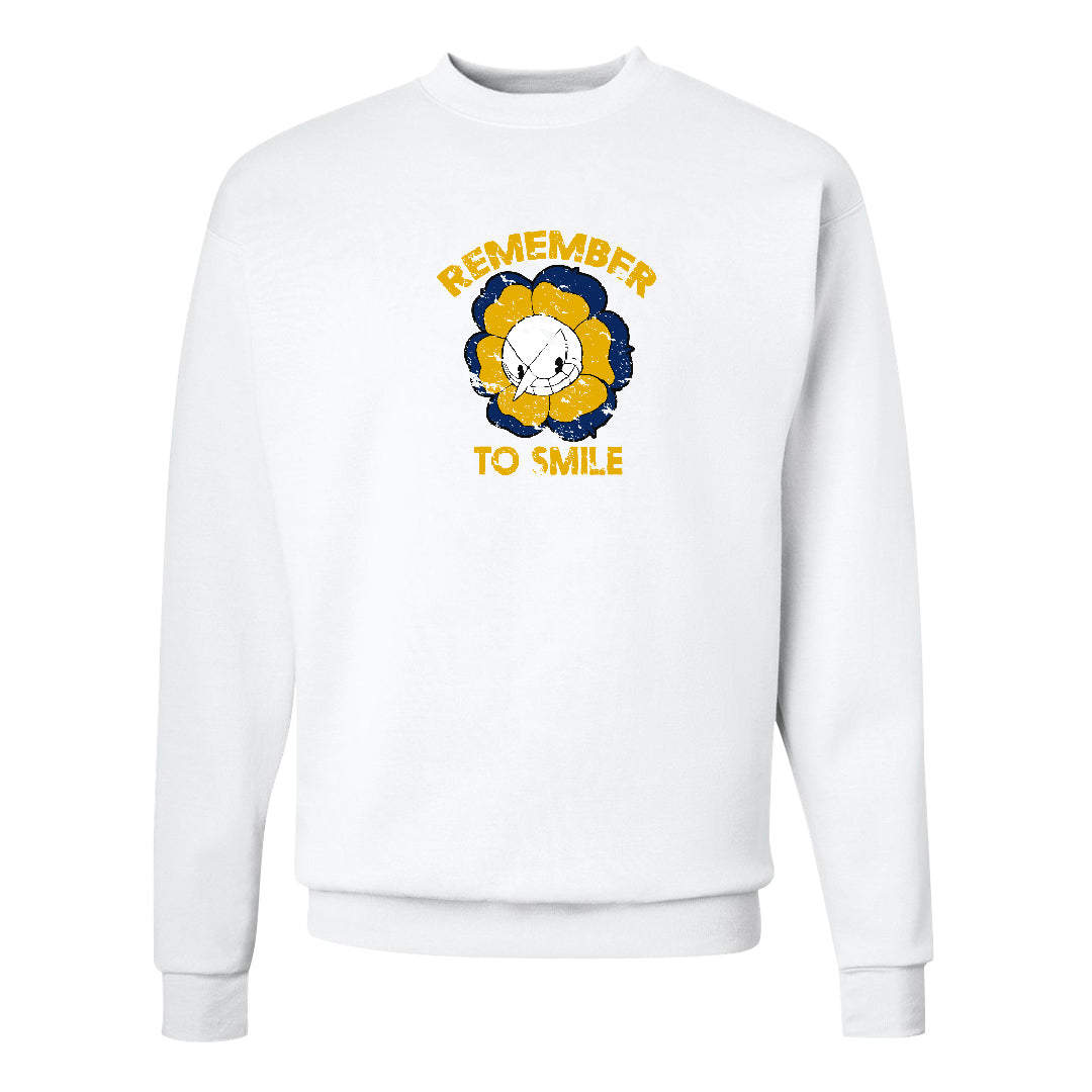 Laney 1s Crewneck Sweatshirt | Remember To Smile, White