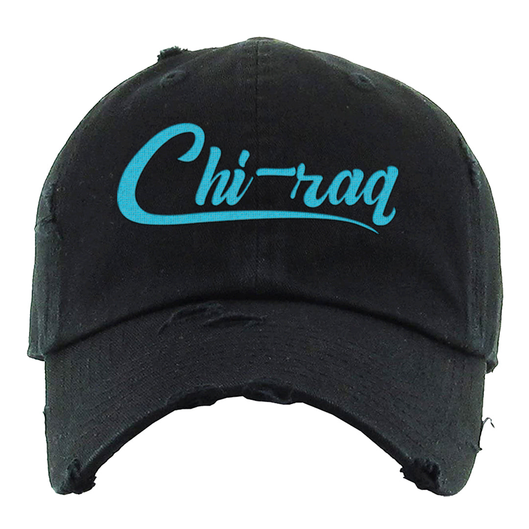 UNC Low 1s Distressed Dad Hat | Chiraq, Black