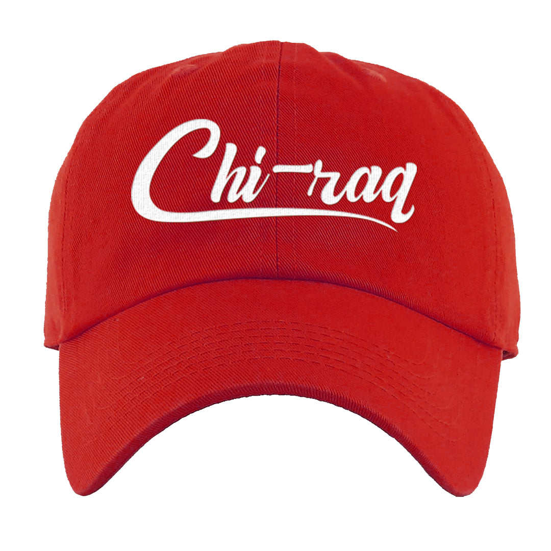 Reverse Black Toe Low 1s Dad Hat | Chiraq, Red