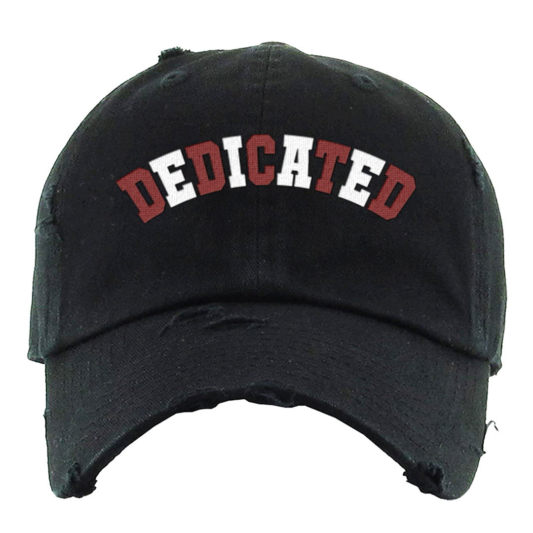 Reverse Black Toe Low 1s Distressed Dad Hat | Dedicated, Black