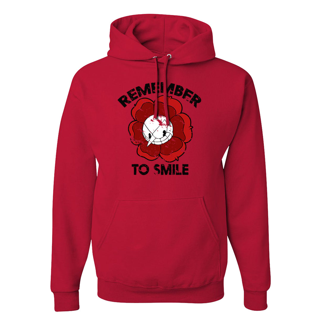 Reverse Black Toe Low 1s Hoodie | Remember To Smile, Red