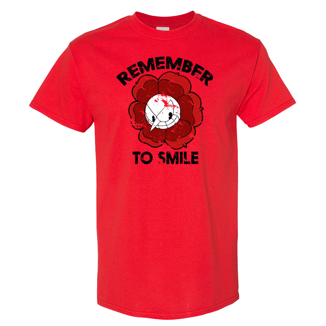 Reverse Black Toe Low 1s T Shirt | Remember To Smile, Red