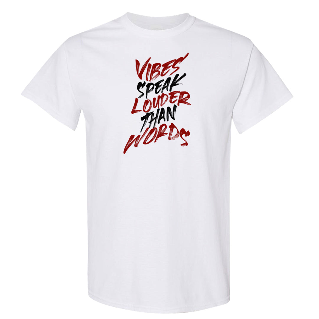 Reverse Black Toe Low 1s T Shirt | Vibes Speak Louder Than Words, White