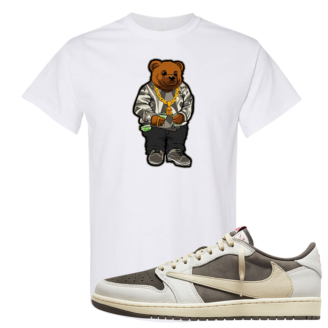 Reverse Mocha Low 1s T Shirt | Sweater Bear, White