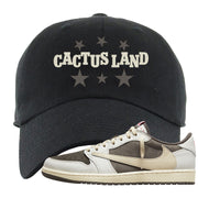 Reverse Mocha Low 1s Dad Hat | Cactus Land, Black