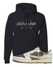 Reverse Mocha Low 1s Hoodie | Cactus Land, Black