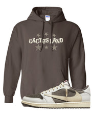 Reverse Mocha Low 1s Hoodie | Cactus Land, Chocolate