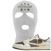 Reverse Mocha Low 1s Ski Mask | Cactus Land, White