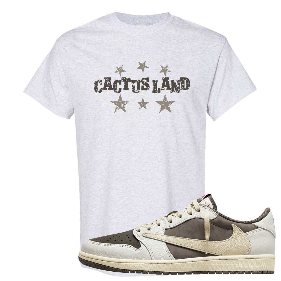 Reverse Mocha Low 1s T Shirt | Cactus Land, Ash