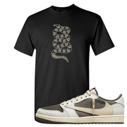 Reverse Mocha Low 1s T Shirt | Coiled Snake, Black