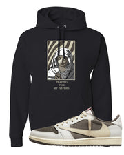 Reverse Mocha Low 1s Hoodie | God Told Me, Black