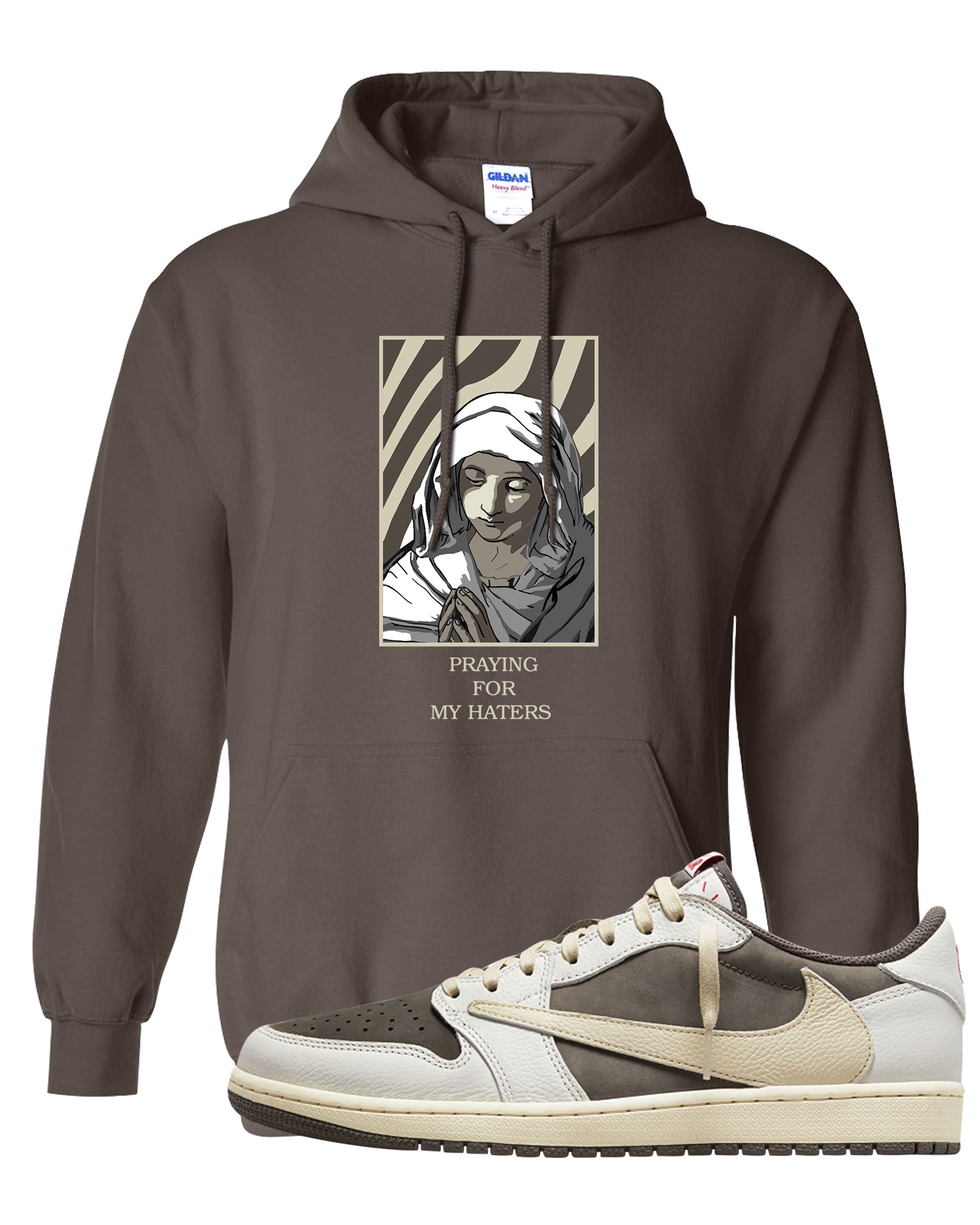 Reverse Mocha Low 1s Hoodie | God Told Me, Chocolate