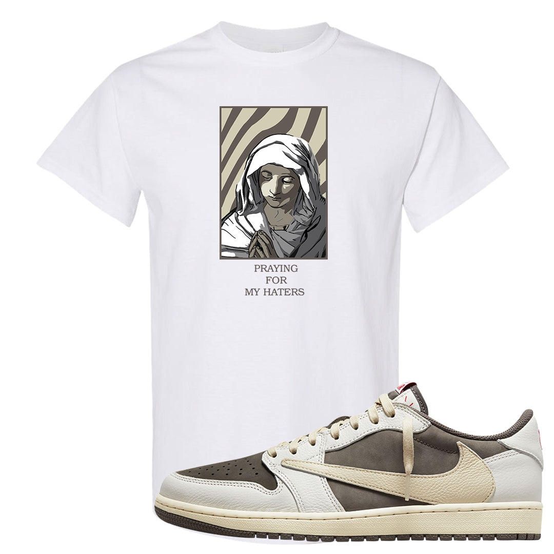 Reverse Mocha Low 1s T Shirt | God Told Me, White