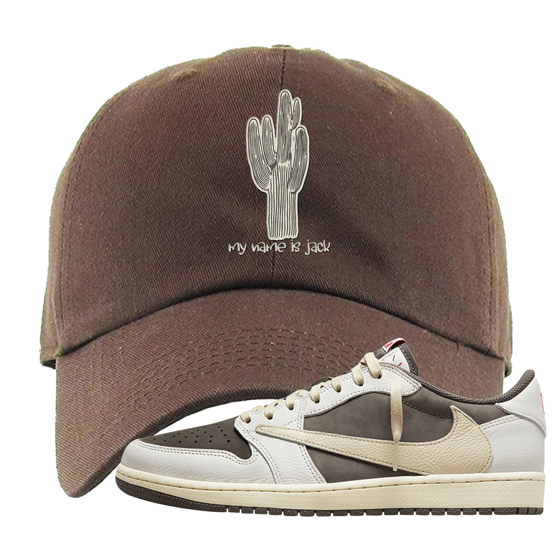 Reverse Mocha Low 1s Dad Hat | Jack The Cactus, Brown