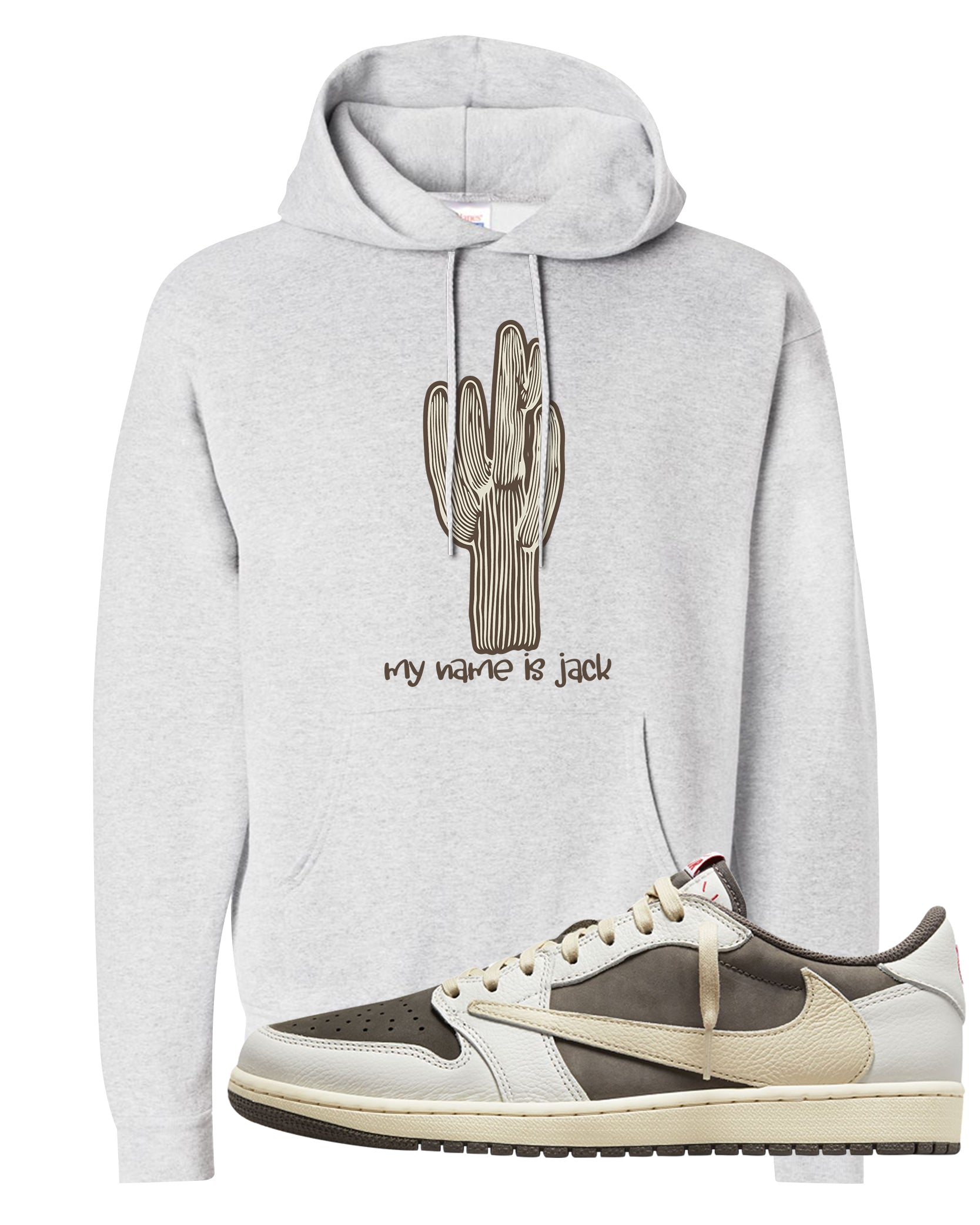 Reverse Mocha Low 1s Hoodie | Jack The Cactus, Ash