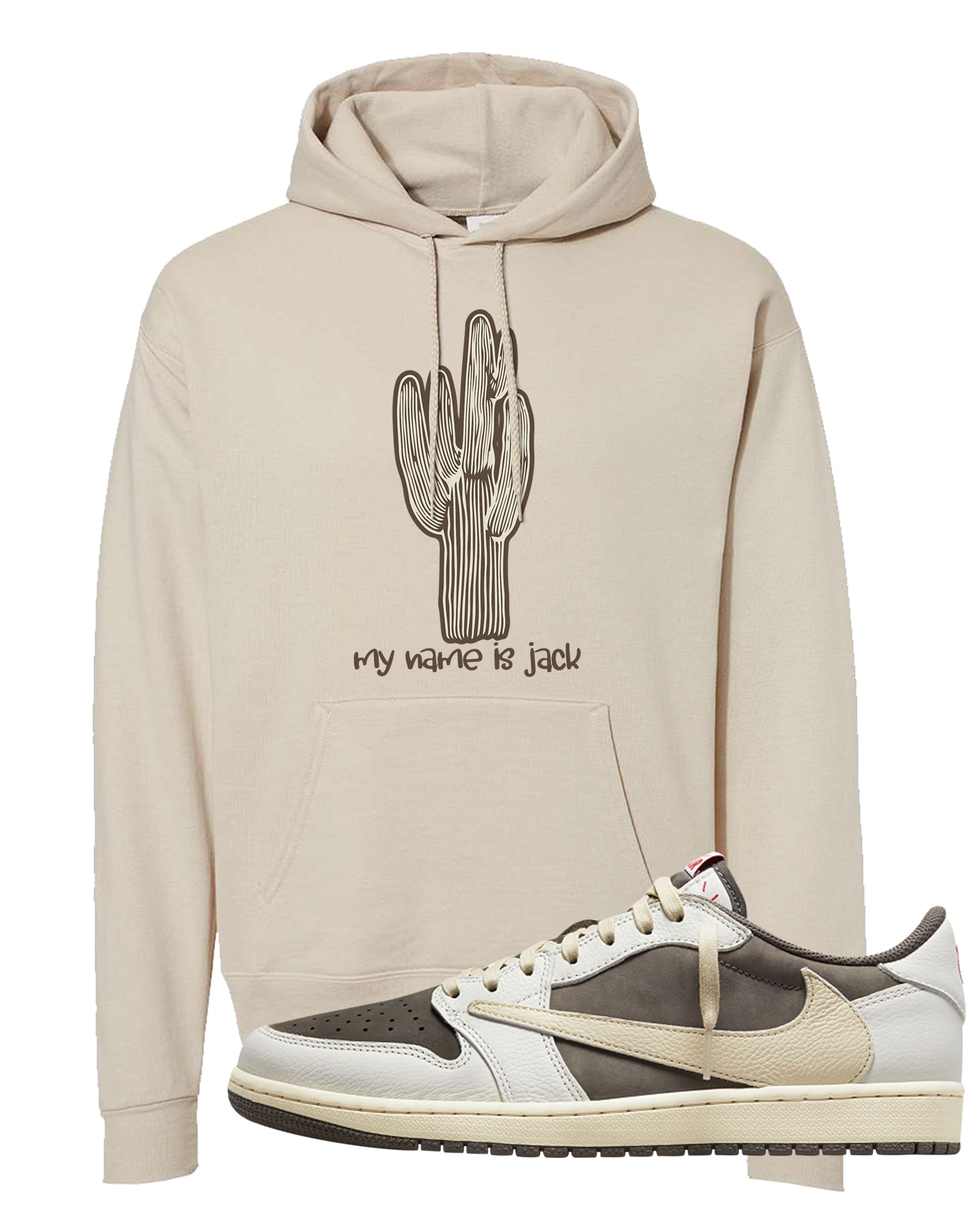 Reverse Mocha Low 1s Hoodie | Jack The Cactus, Sand