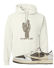 Reverse Mocha Low 1s Hoodie | Jack The Cactus, White